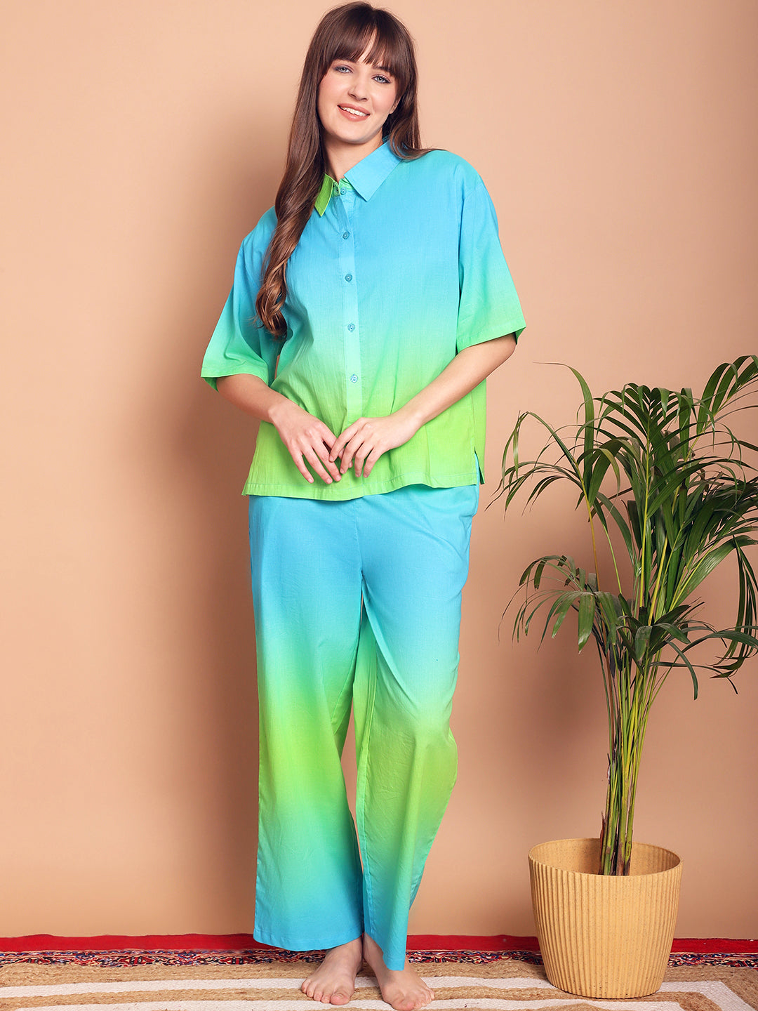 Woven Co-ord Pyjama Sets_MJKSS24168A