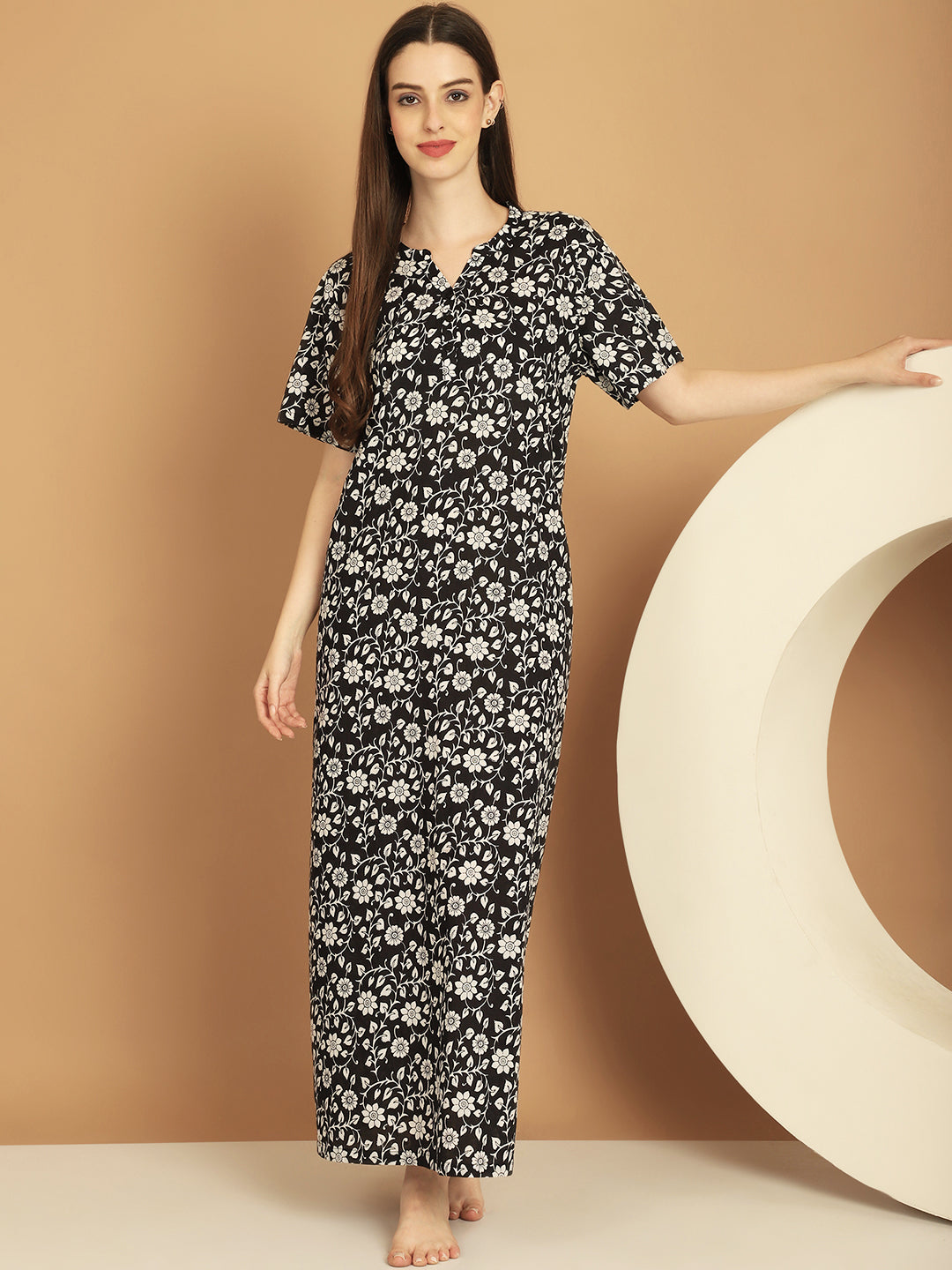 Woven Long Nighty_MJKSS24233A