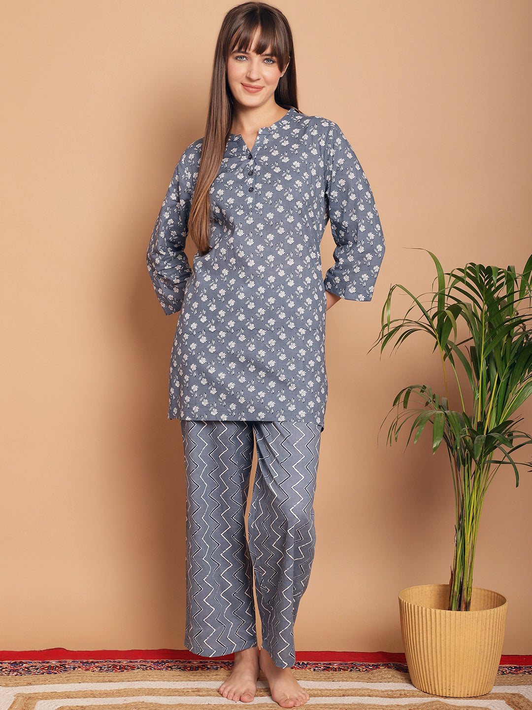 Woven Co-Ord Pyjama Sets_MJKSS24202A