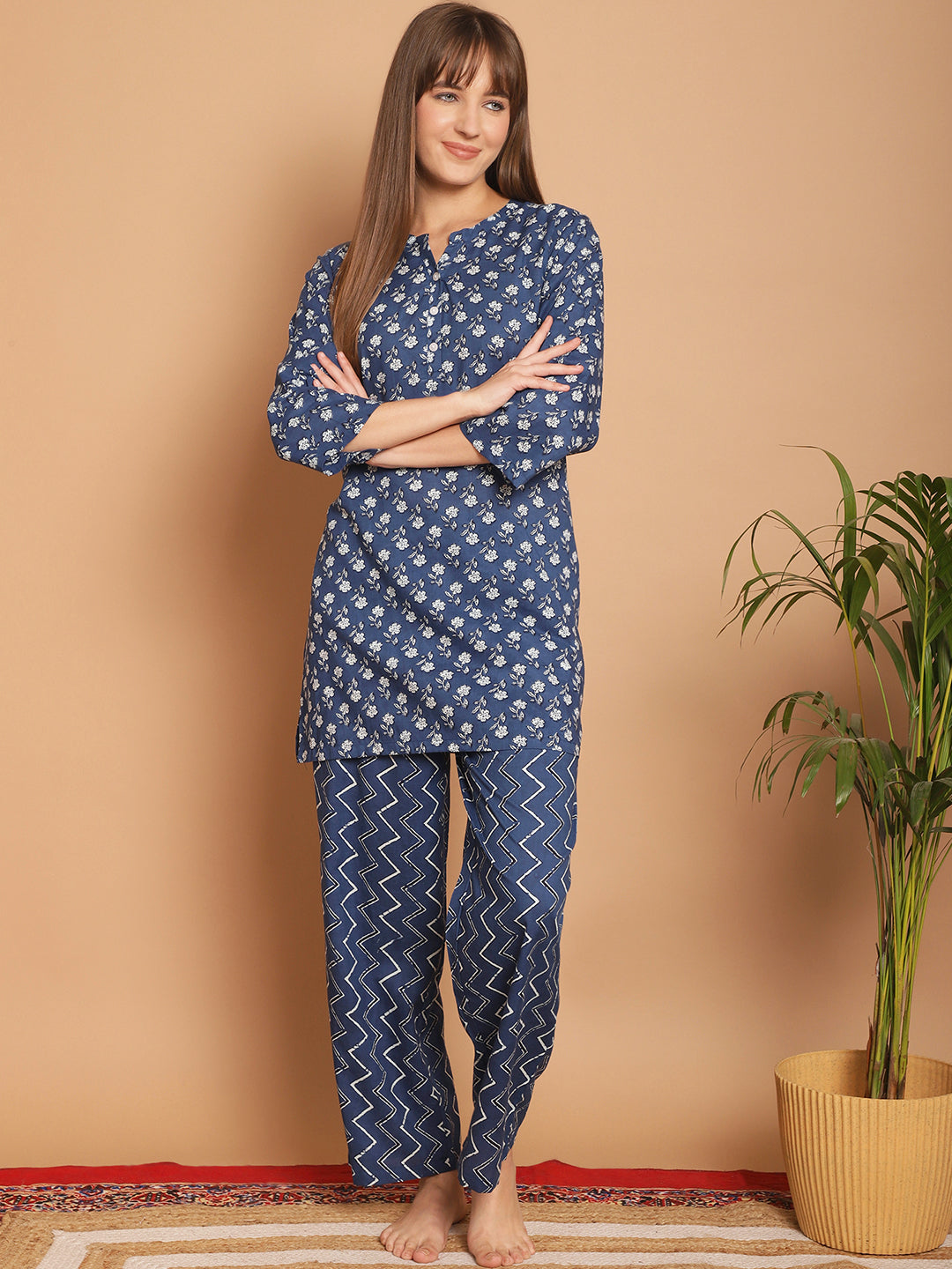 Woven Co-Ord Pyjama Sets_MJKSS24202B