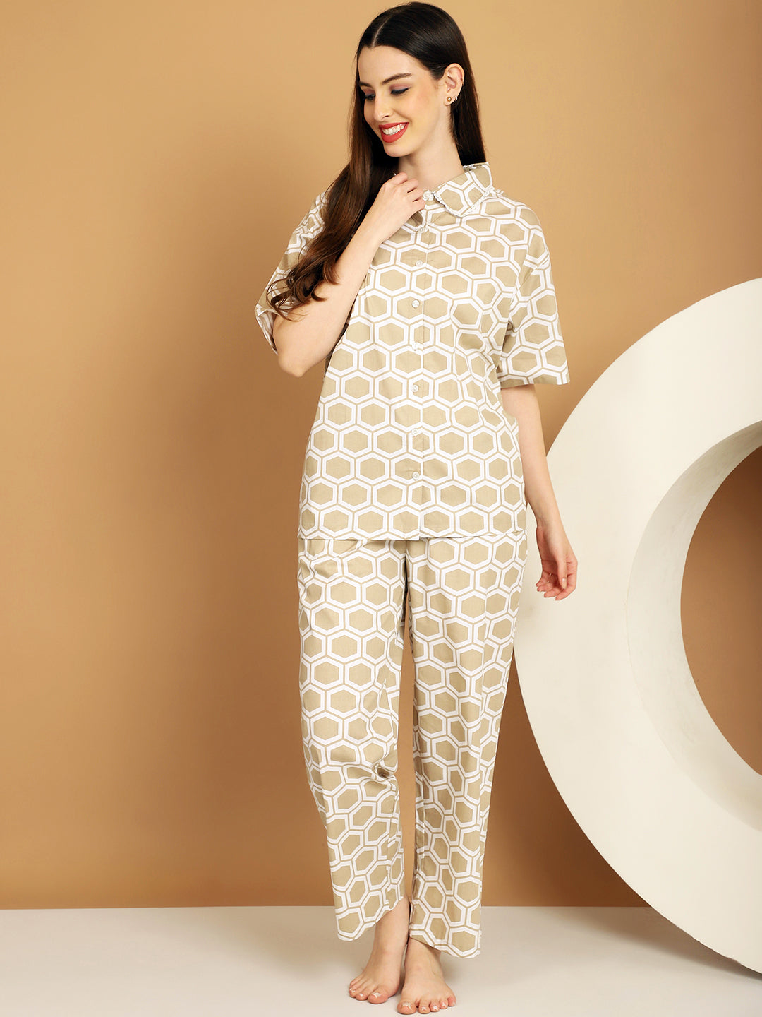 Woven Co-ord Pyjama Sets_MJKSS24158B