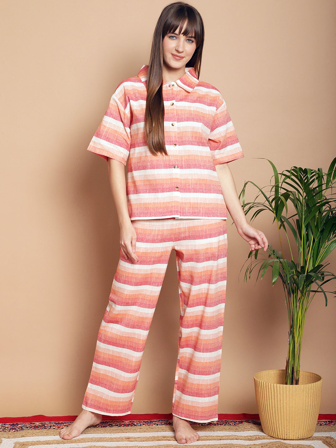 Woven Co-ord Pyjama Sets_MJKSS24169B