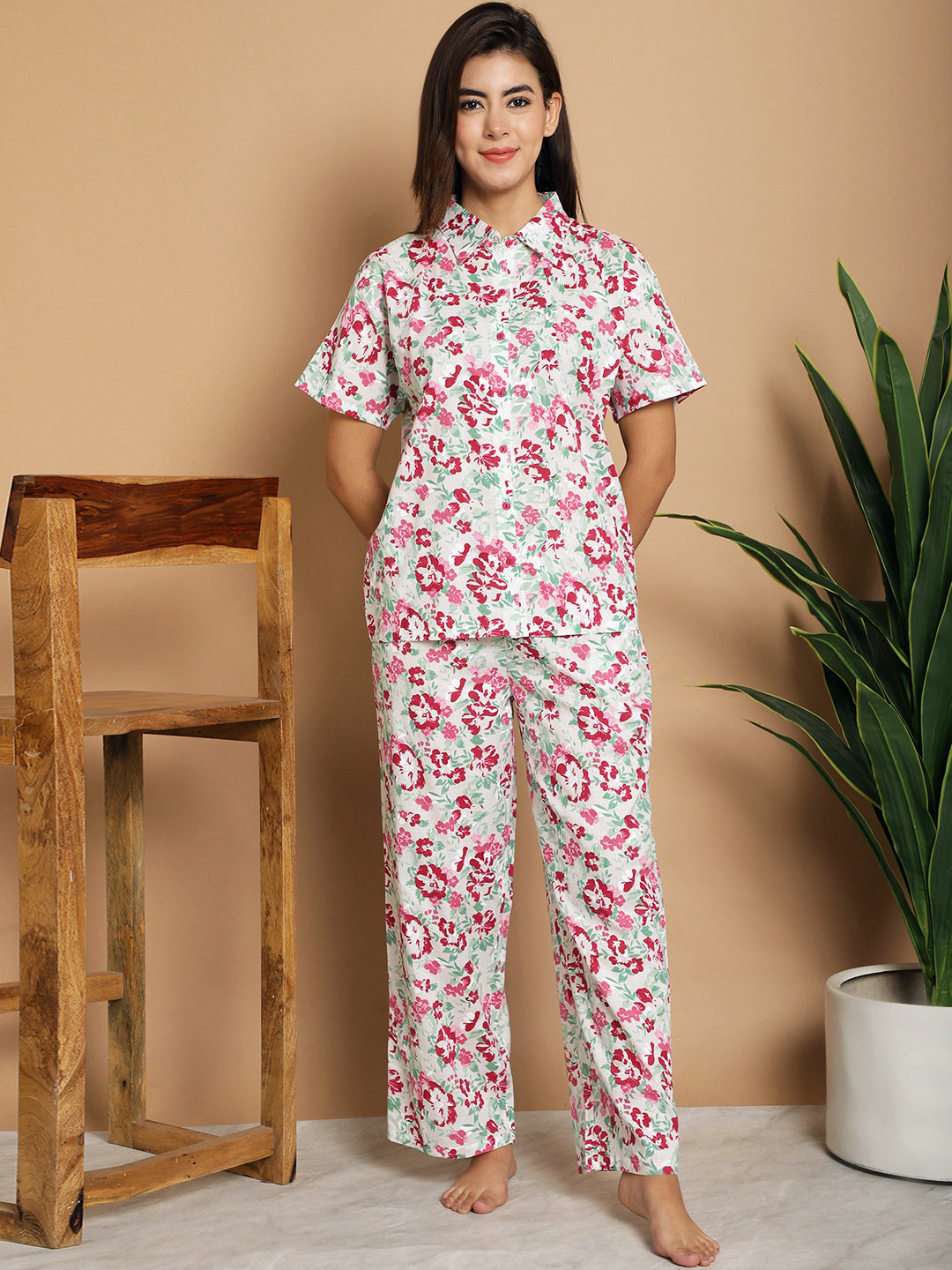 Woven Co-ord Pyjama Sets_MJKSS24159A