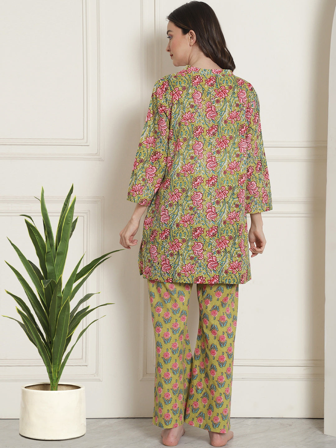 Woven Co-Ord Pyjama Sets_MJKSS24204B