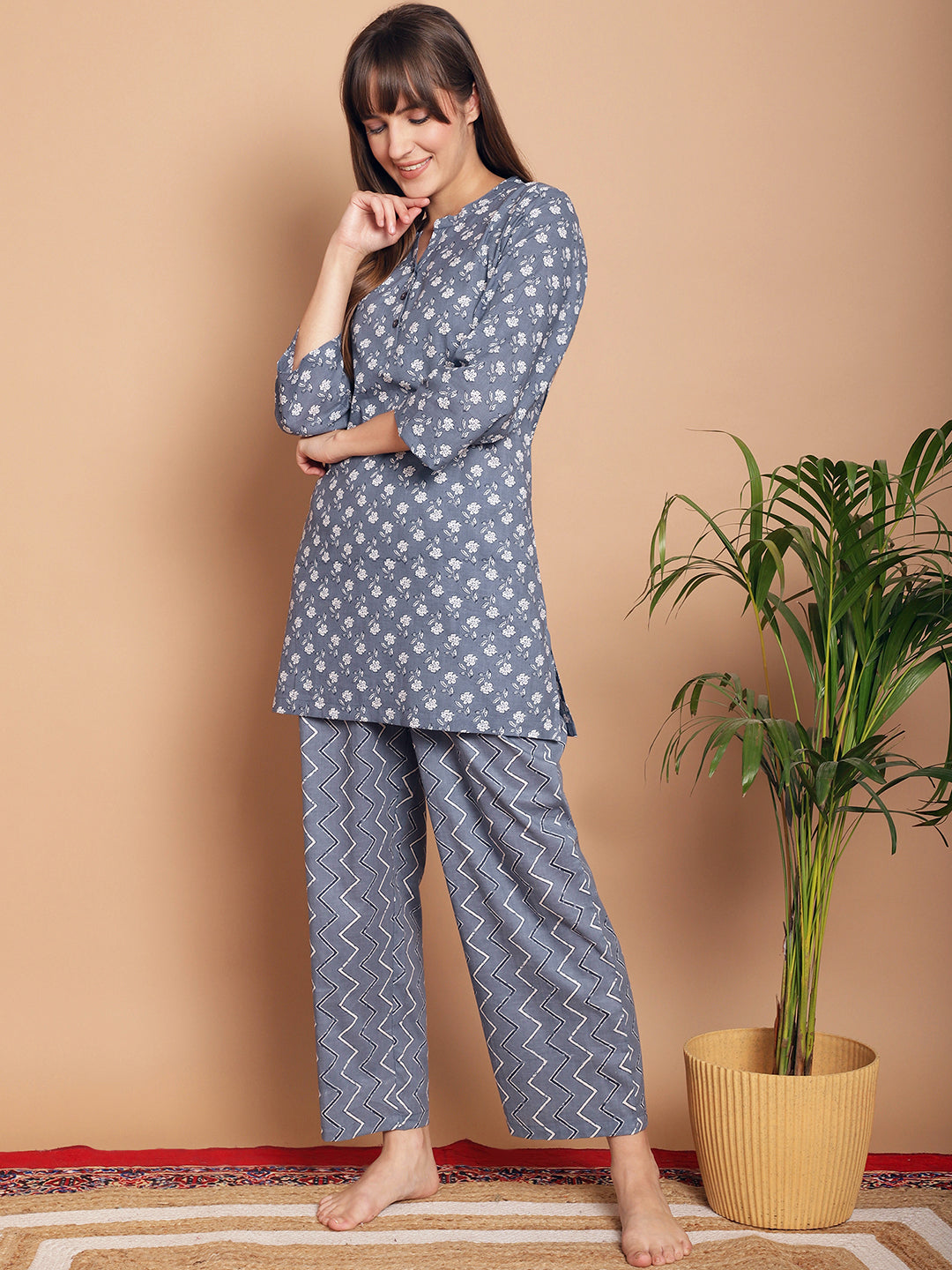 Woven Co-Ord Pyjama Sets_MJKSS24202A