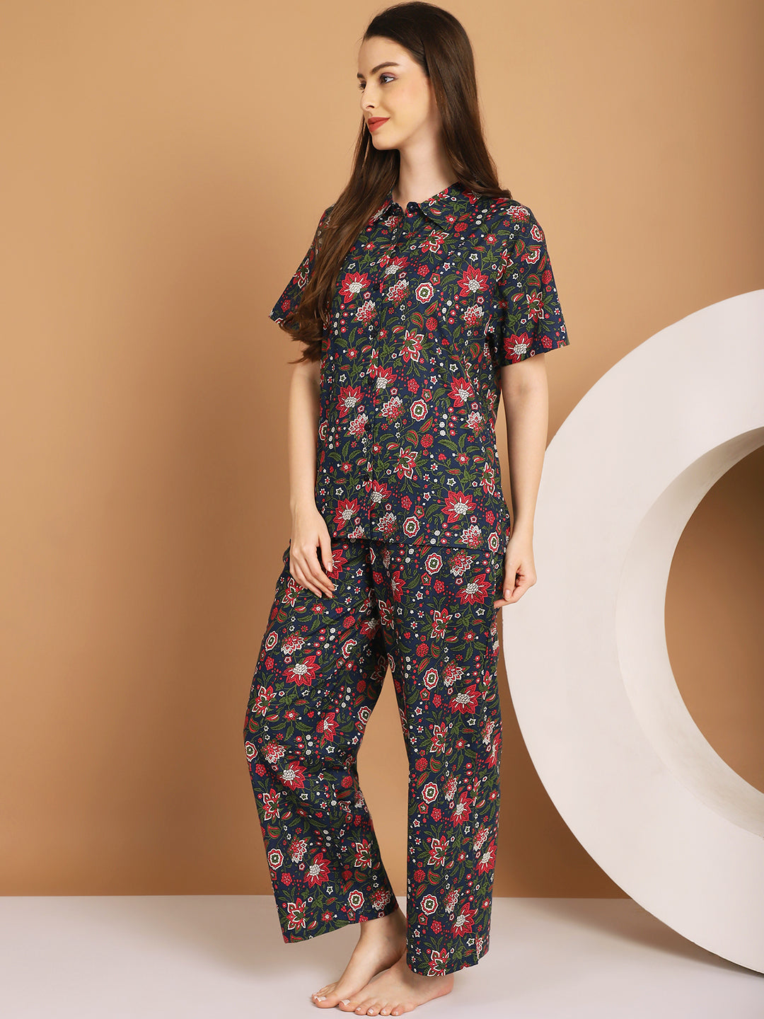 Woven Co-ord Pyjama Sets_MJKSS24162A