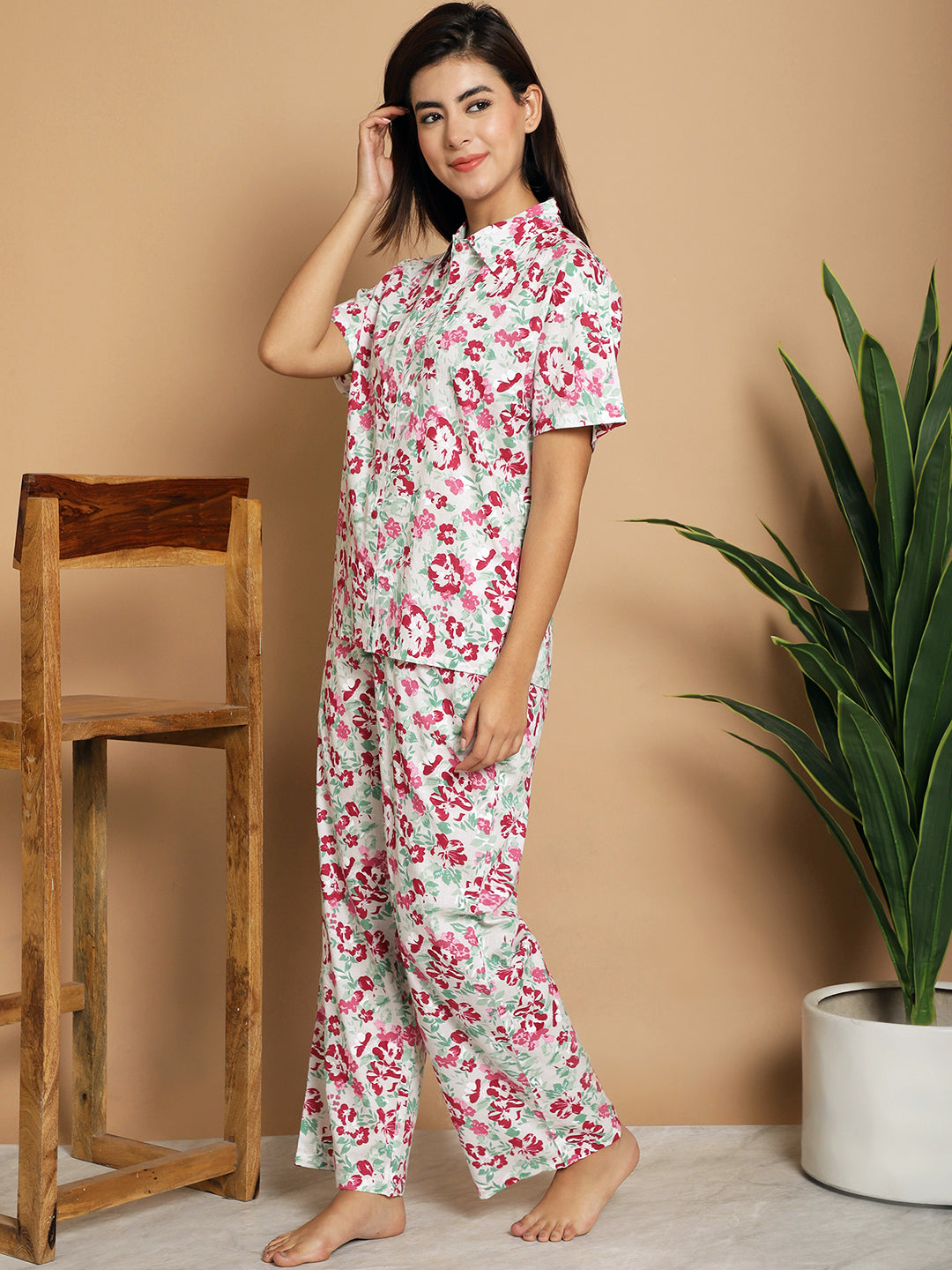 Woven Co-ord Pyjama Sets_MJKSS24159A