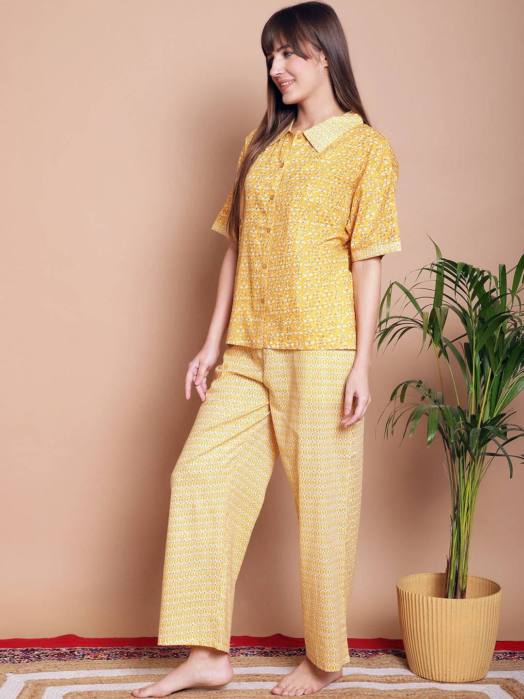 Woven Co-ord Pyjama Sets_MJKSS24164B