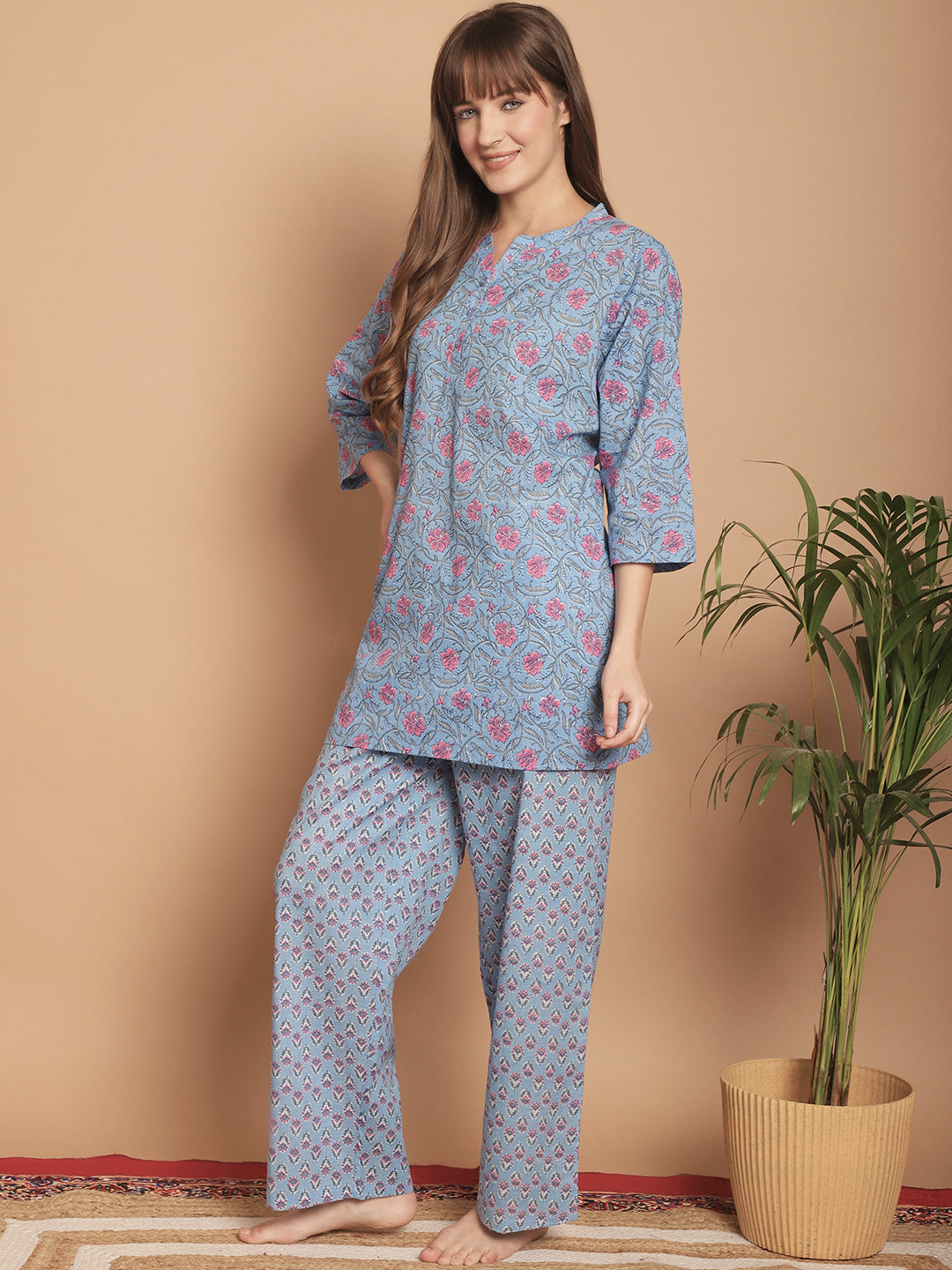 Woven Co-Ord Pyjama Sets_MJKSS24203A