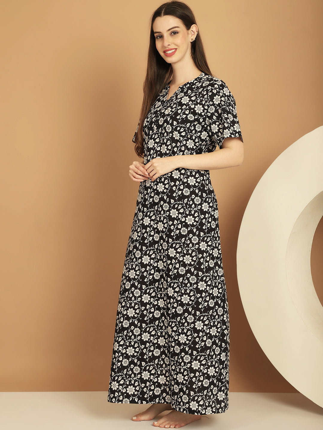 Woven Long Nighty_MJKSS24233A