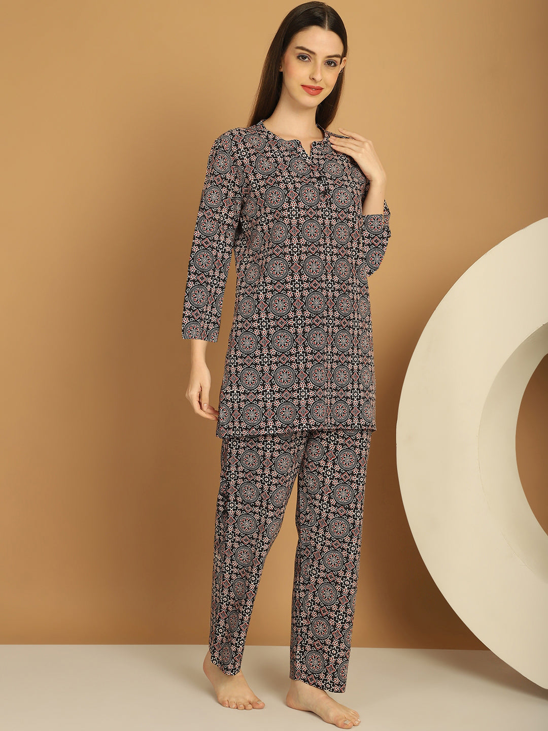 Woven Co-Ord Pyjama Sets_MJKSS24206A