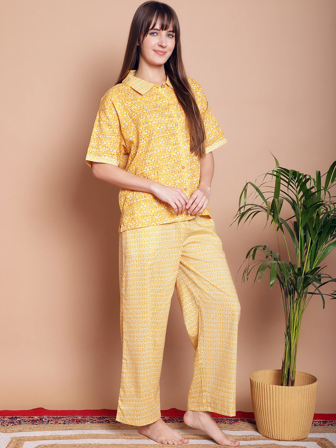 Woven Co-ord Pyjama Sets_MJKSS24164B