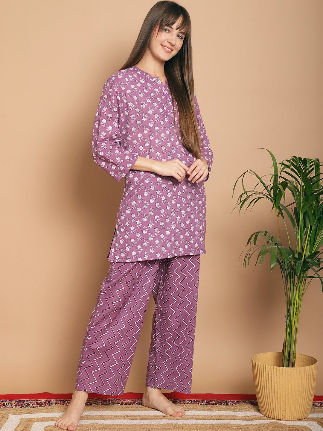 Woven Co-Ord Pyjama Sets_MJKSS24202C