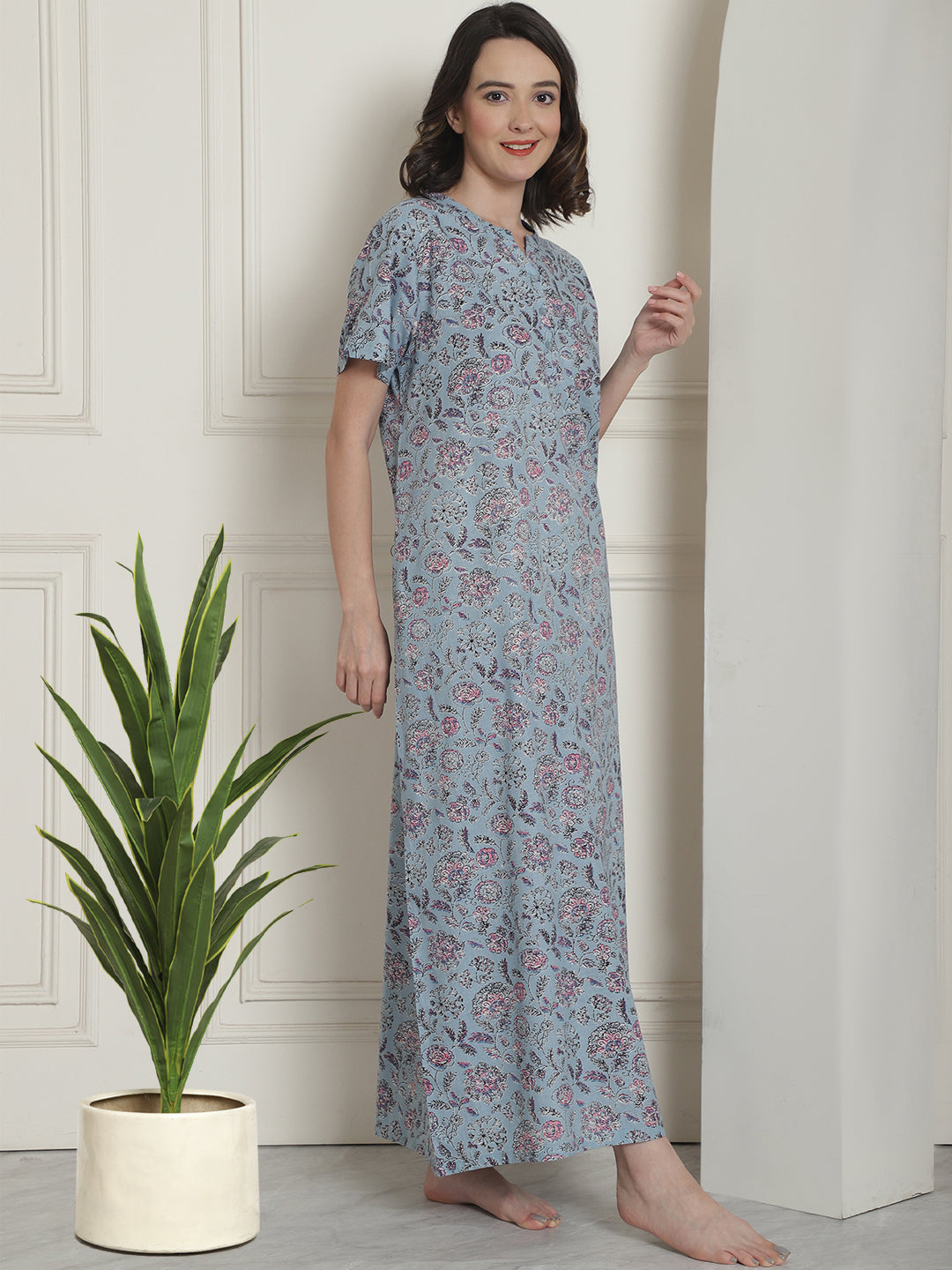 Woven Long Nighty_MJKSS24231C