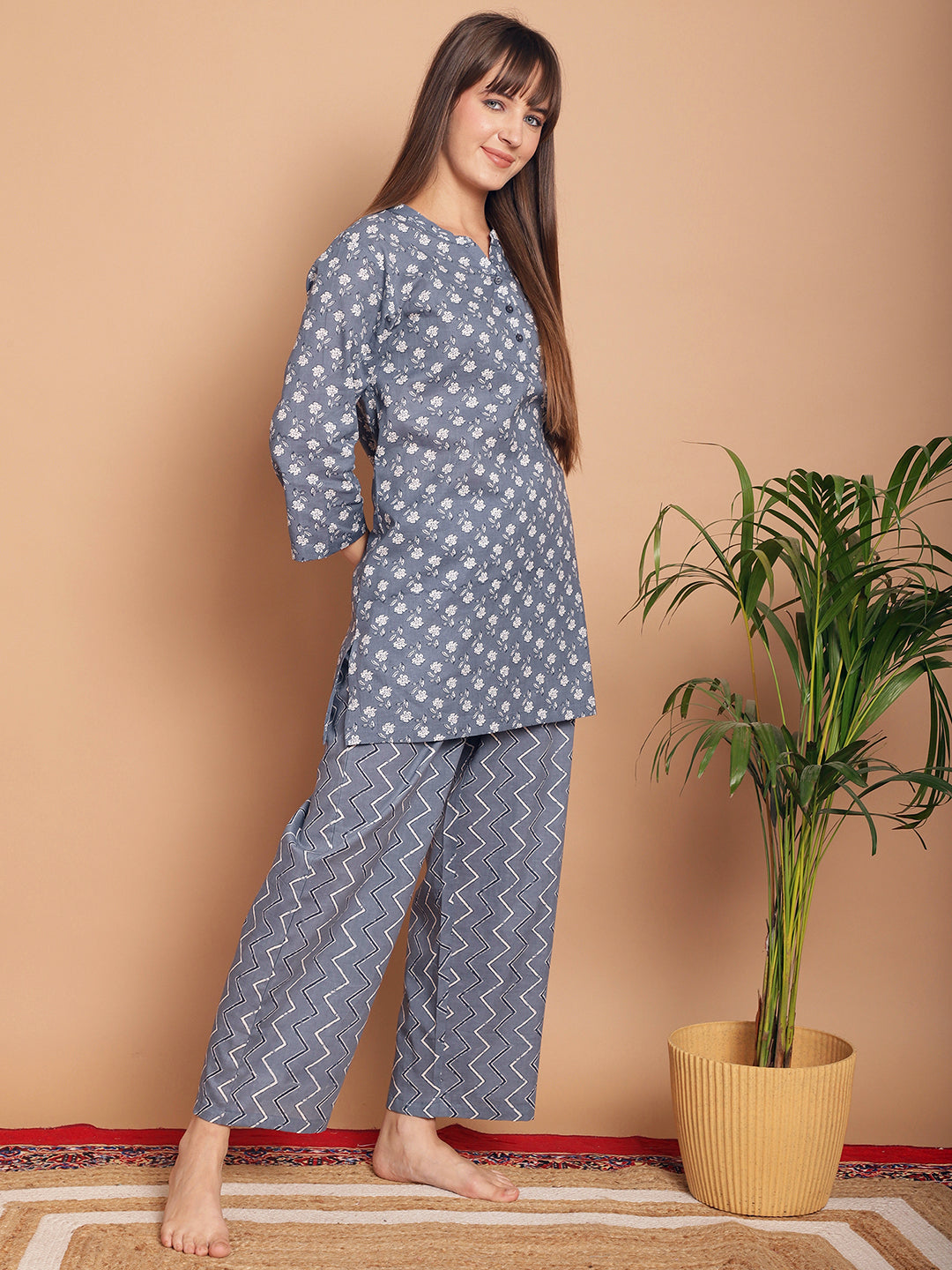 Woven Co-Ord Pyjama Sets_MJKSS24202A