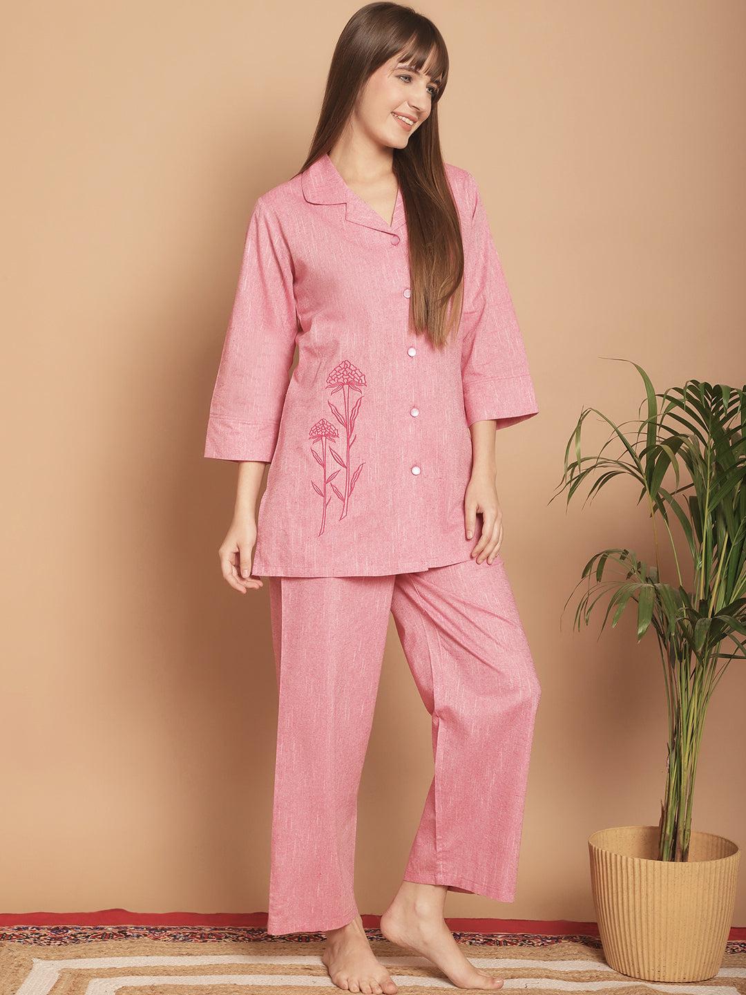 Woven Co-Ord Pyjama Sets_MJKSS24198A