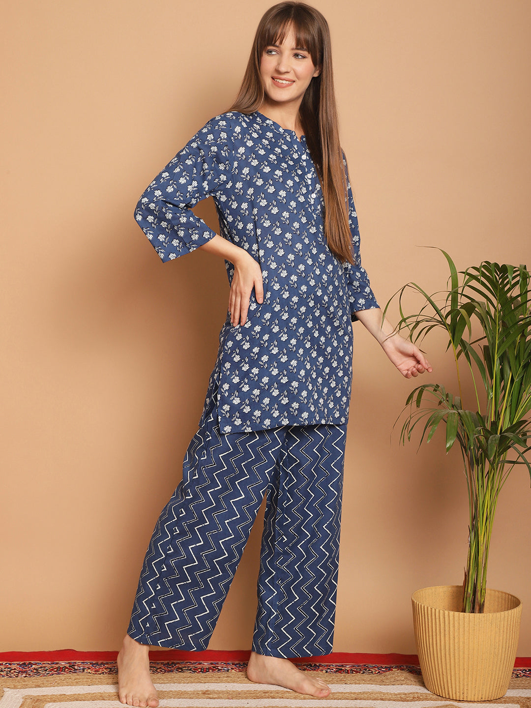 Woven Co-Ord Pyjama Sets_MJKSS24202B