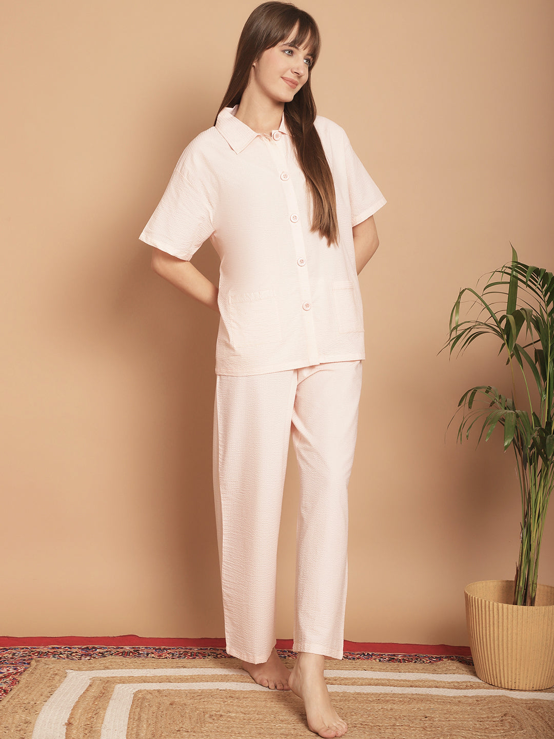 Woven Co-ord Pyjama Sets_MJKSS24171B