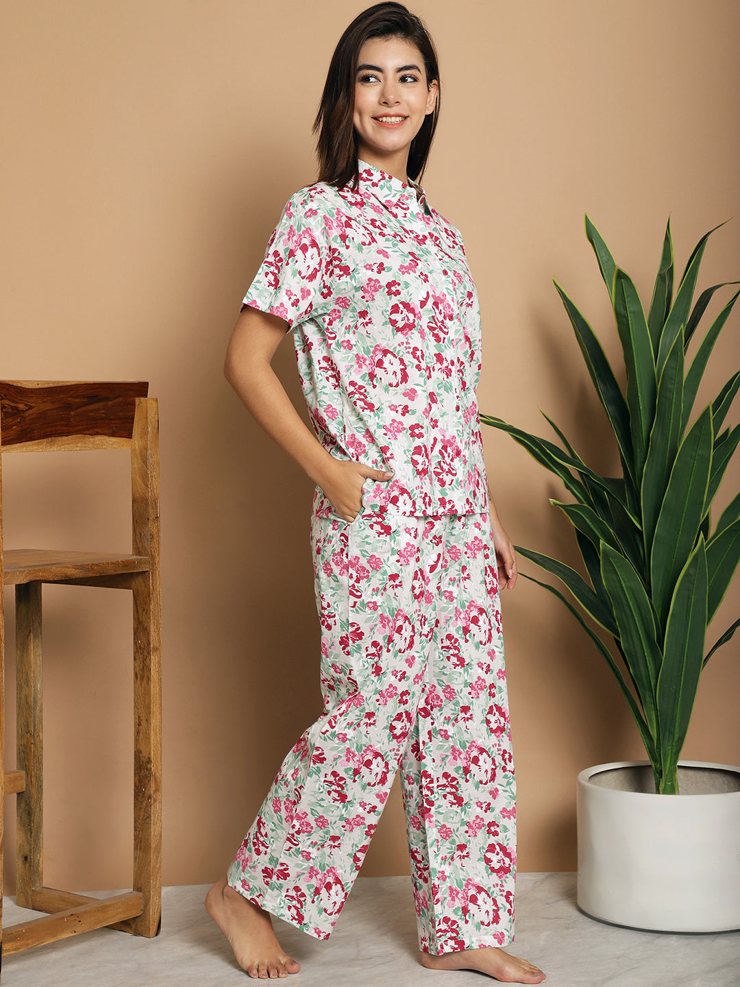 Woven Co-ord Pyjama Sets_MJKSS24159A