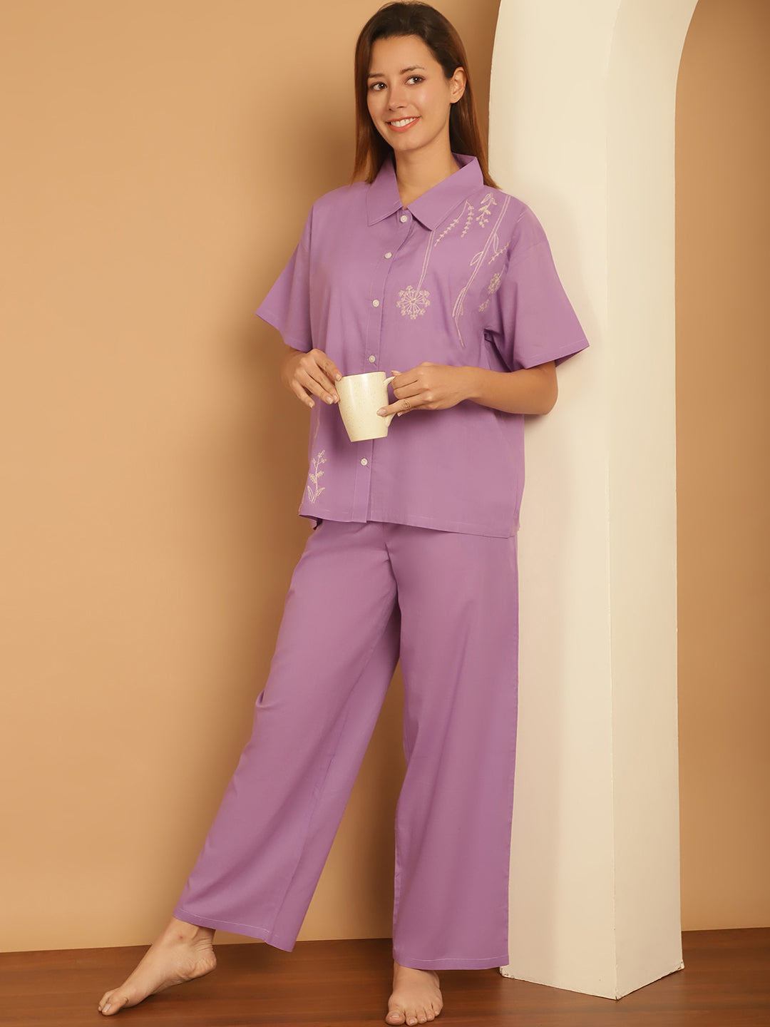 Woven Co-ord Pyjama Sets_MJKSS24165A