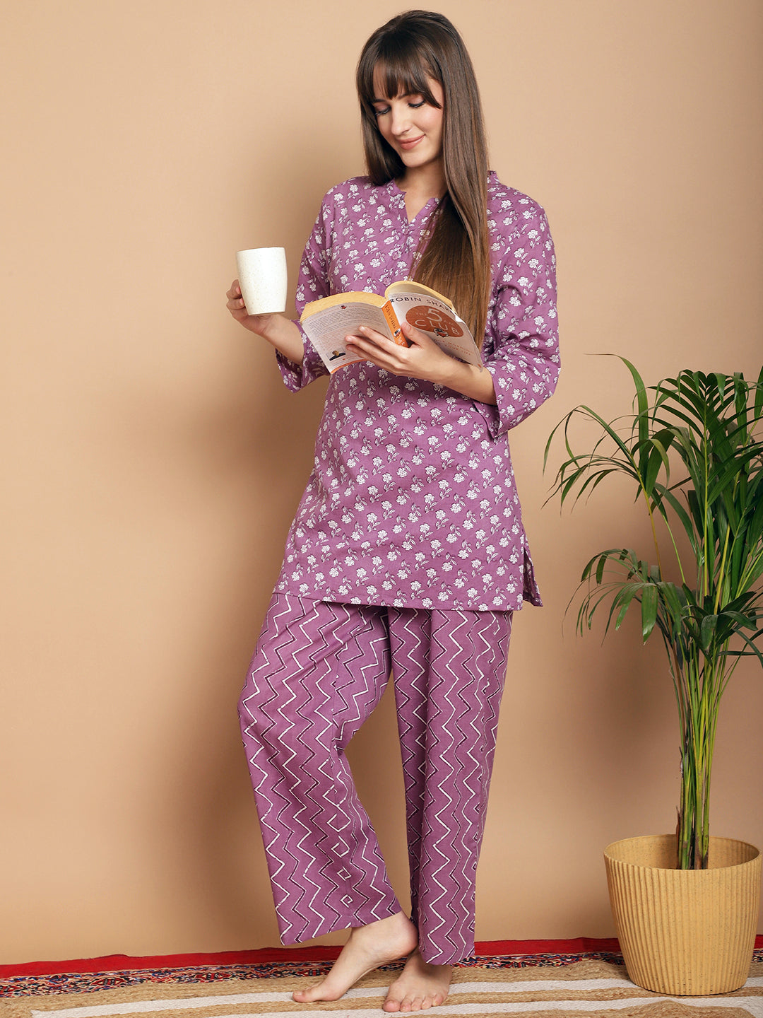 Woven Co-Ord Pyjama Sets_MJKSS24202C