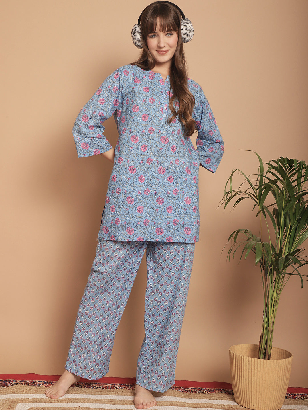 Woven Co-Ord Pyjama Sets_MJKSS24203A