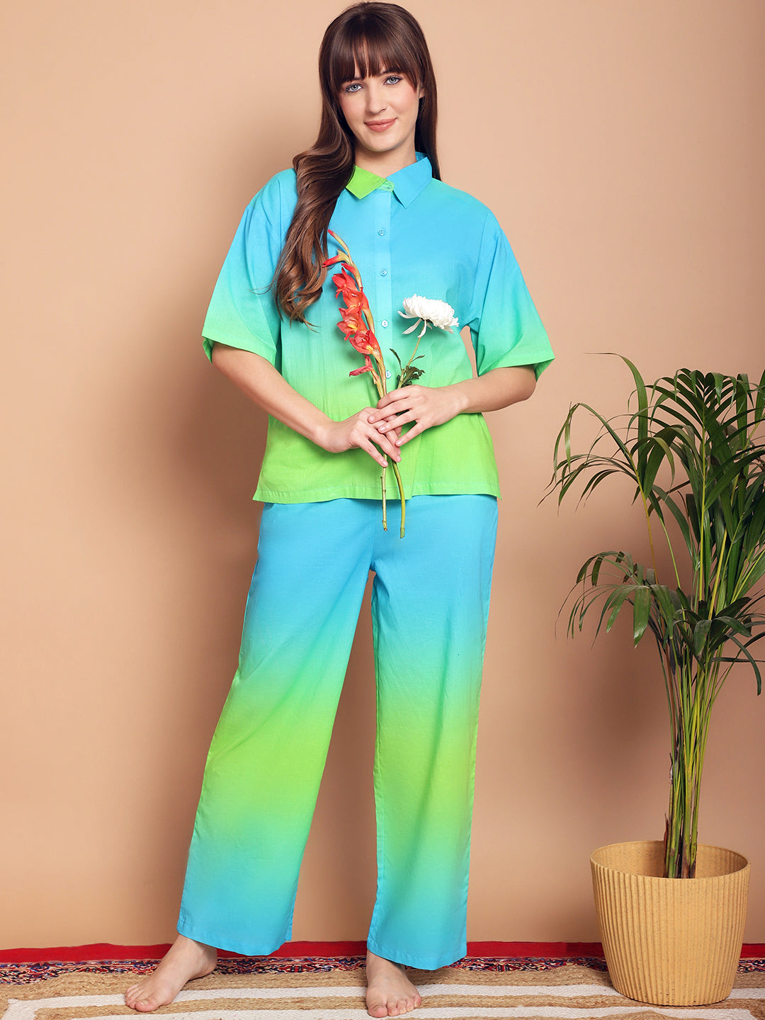 Woven Co-ord Pyjama Sets_MJKSS24168A