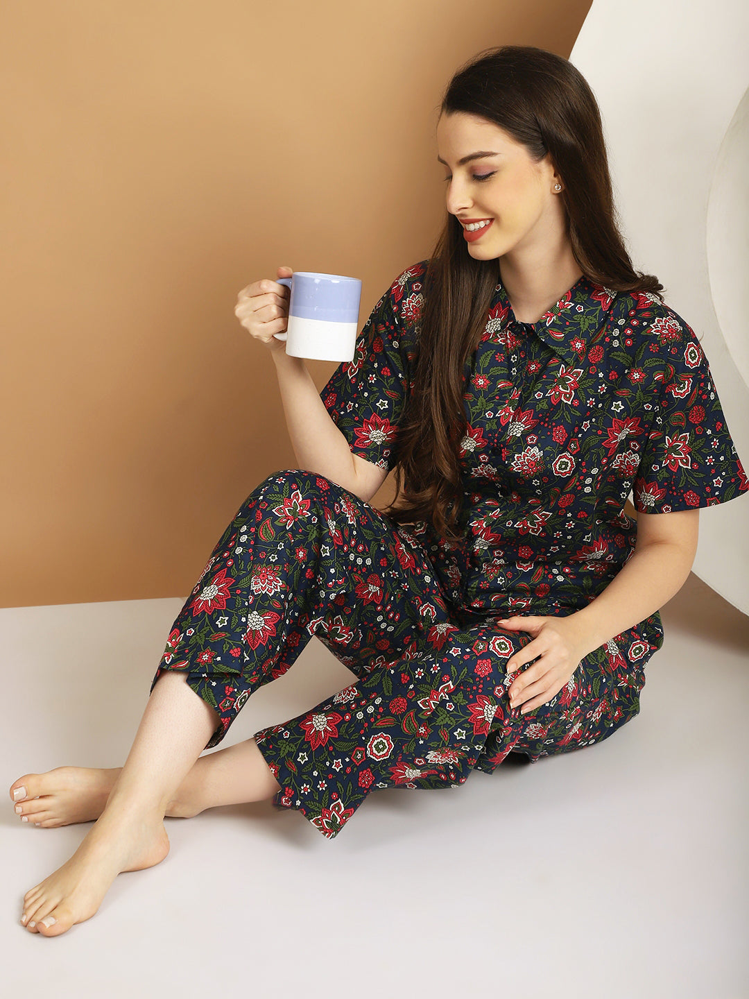 Woven Co-ord Pyjama Sets_MJKSS24162A