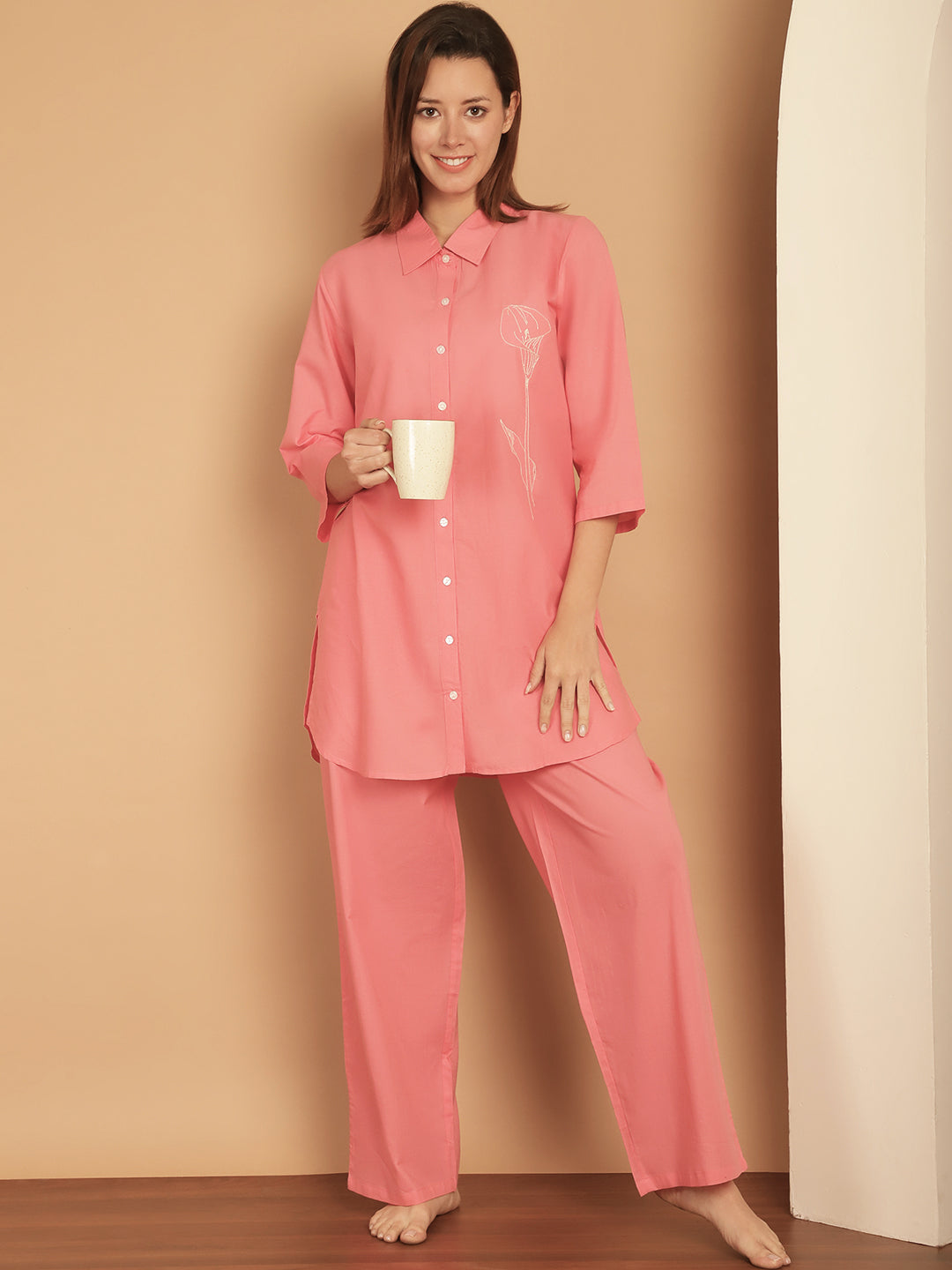 Woven Co-Ord Pyjama Sets_MJKSS24197A