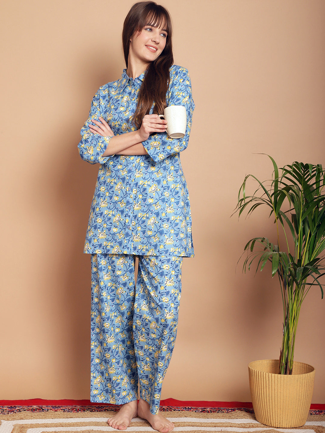 Woven Co-Ord Pyjama Sets_MJKSS24200A